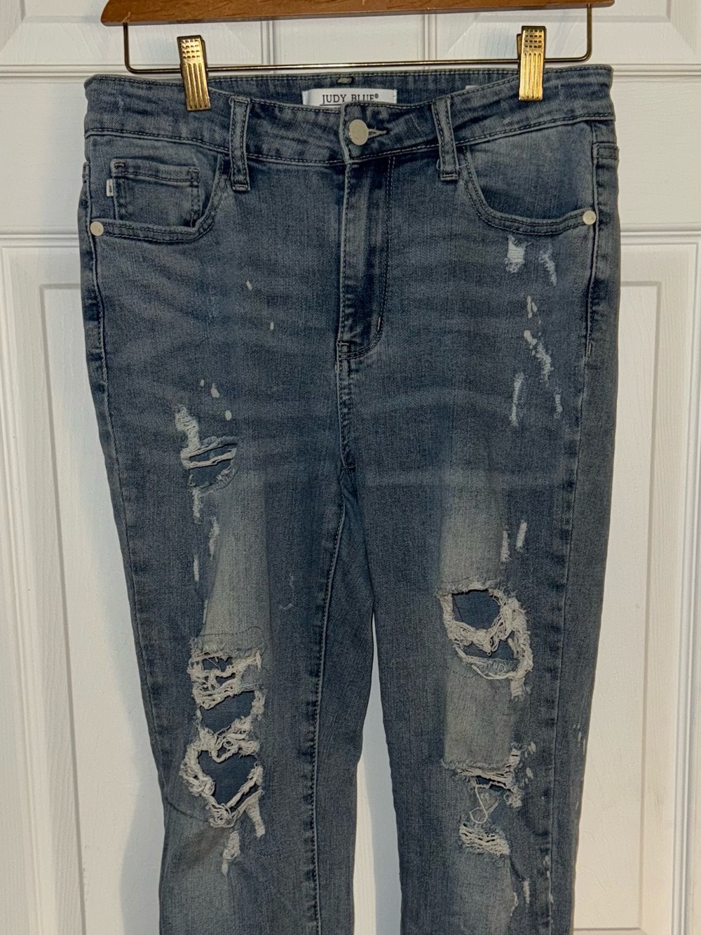 Judy Blue Distressed Mid-Rise Women’s Jeans